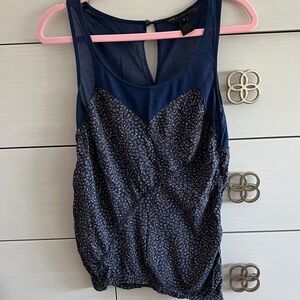 Marc by Marc Jacobs blue floral and Sheer tank SIZE M